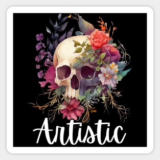 Artistic Skull Magnet